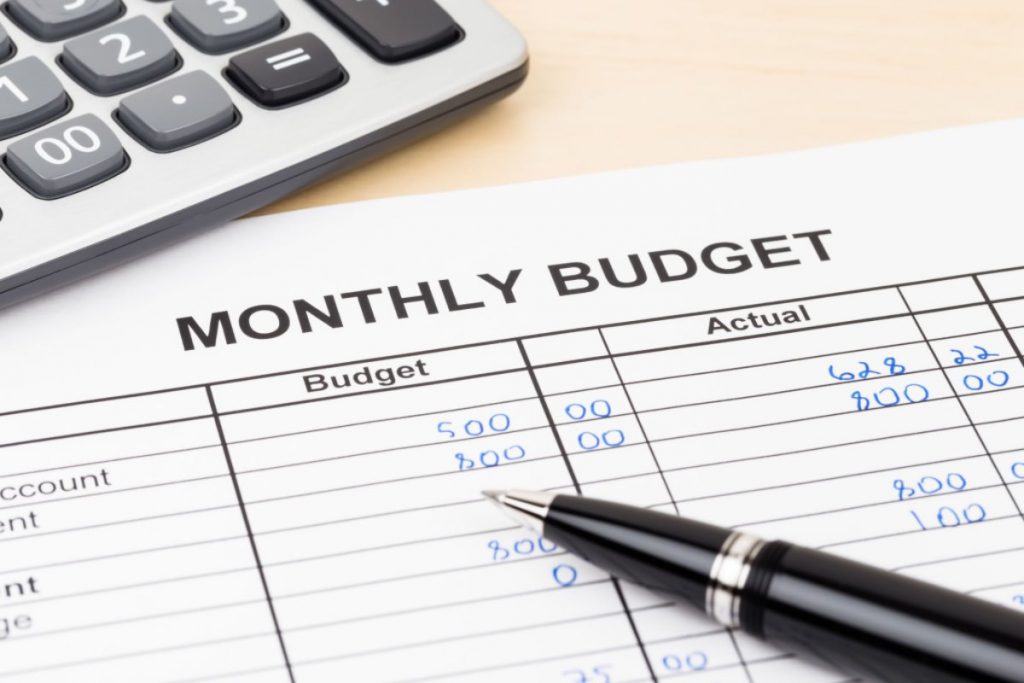 Setting Up Monthly Budget